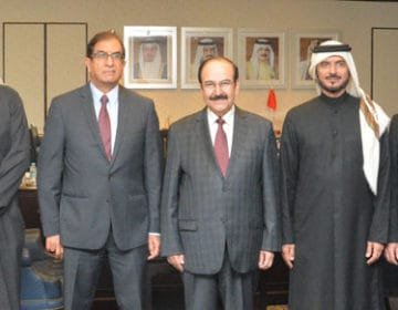 Minister of Electricity and Water Affairs, Kingdom of Bahrain receives WSTA President members of the Board